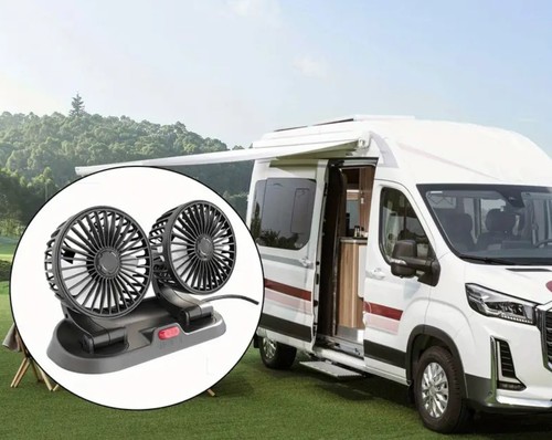 Double Head Vehicle Fan (12V Lighter Power)