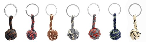 Monkey Fist Key Chain - Monkey Fist Self Defense Key Chain Multi Colour.