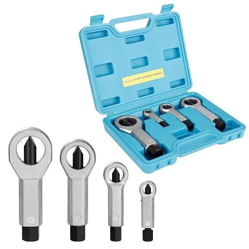 DURATECH 4 Pcs Metal Nut Splitter Kit - You will get a heavy-duty nut splitter tool set easy to carry, which is small in size, flexible in access, equipped with a light case, and inlay storage, not easy to scatter, when you go out, can be placed directly in the trunk, widely used in many occasions