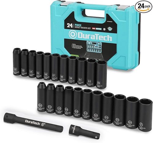 DURATECH 24-Piece Impact Socket Set - 11 PCS 1/2