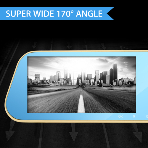 XINLAIDA Mirror and Dash-cam 4.3