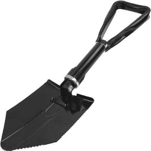 HIGHLANDER DOUBLE FOLDING SHOVEL - MaterialAlloy SteelColourBlackBrandHIGHLANDERItem weight2.2 KilogramsStyleOutdoorBlade materialAlloy SteelIs foldableYesGrip typeErgonomic