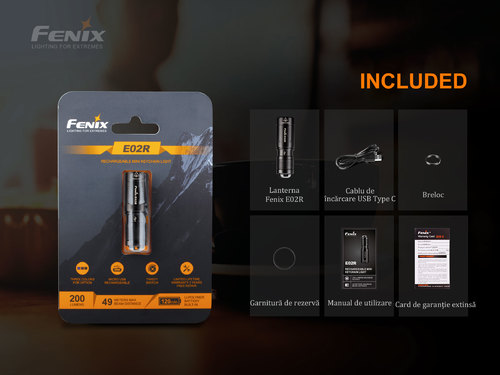 Fenix E02R LED Keychain Torch