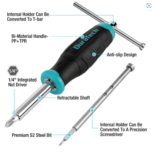DURATECH 18-in-1 Multi-bit Screwdriver Set