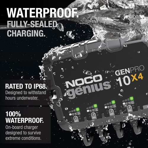 NOCO Genius GENPRO10X4, 4-Bank, 40A (10A/Bank) Smart Battery Charger
