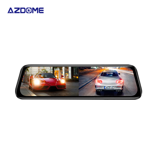 AZDOME touch screen streaming rearview mirror dash cam 9.66