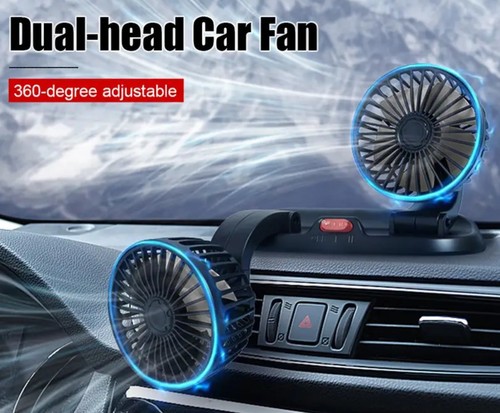 Double Head Vehicle Fan (12V Lighter Power)