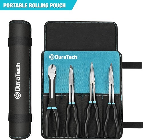 DURATECH 4 PCS Extra Long Needle Nose Pliers Set