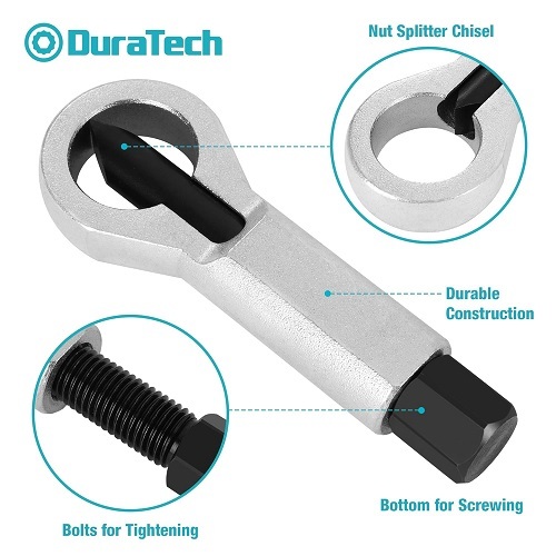 DURATECH 4 Pcs Metal Nut Splitter Kit