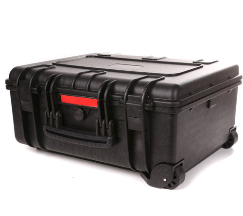 Waterproof Hard Trolley Case PVC (With Sponge) - 520mm x 431mm x 236.5mm - PVC
Features:Professionally designed and developed in compliance with the highest safety protection standard Anti-UV and Impact resistant case  Advanced valve design Humanization design of the interior is convenient for setting meters and other devices Ergonomic handle with a rubber cover which allows for comfort and less strain Wheels and retractable handle Specifications:Internal Dimensions (L x W x D): 480 x 370 x 205mm External Dimensions (L x W x D): 520 x 435 x 220mm Item NO.: 483720 Colour: Black Weight: 5.4kg Volume: 36L Max Buoyancy: 24.7kg Material: Engineering Resin & Glass Fibre Temperature Range: -40℃~90℃ Waterproof: IP67