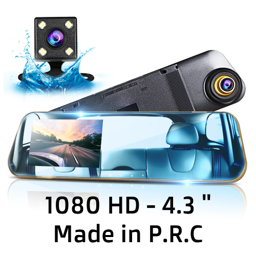 XINLAIDA Mirror and Dash-cam 4.3 - 4.3 inch Camera Mirror Car Rear View Parking System Kit

team offers 30 days return or replacement quality warranty & lifetime technical supports. Please contact us freely if you need anyfurhter assistance.

Product Features:4.3-inch TFT screen, full HD 1080P car rearview mirror 170° wide angle, easy to cover the wide lane Dual camera lens design for both front and back recording When reversing back camera works for video parking sensor, shows the obstacle image Display the distance, direction and image of obstacles on the screen Parking monitoring, motion detection, gravity sensing, multiple protection to guard your car Support 24 hours parking sensor, G-sensor, movement detection, HD night vision, loop video recording Allows for instantaneous playback of recorded video/images

Product Specification:
• Display screen: 4.3 inch TFT • Resolution: 1080P • Camera lens: 170-degree wide angle • Photo format: JPEG • File format: MOV • Video format: PAL/NTSC • Audio format: AAC • Video resolution: 1920 x 1080P, 1280 x 720P • Video format: PAL/NTSC • Current frequency: 50Hz/60Hz • USB function: Back camera, PC data • Power interface: 12V-24V 2A • Battery: Built-in 450mAh • Car reversing visual: Support • G-sensor: Support • Memory card: TF (maximum support 32GB) (Not included) • Microphone for audio recording: Support • Language: Multi language

Package Includes:
1x Car Dash Camera 1x Car Charger 1x Rear View Camera 1x Connecting Cable 1x User Manual 4.3