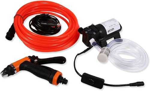 Wash water pump 12v - Integrated washing pump, ready for immediate action It runs on the car battery from the lighter outlet Attachments: 1- Houzz 2- presser pump 3- Filter 4- Copling