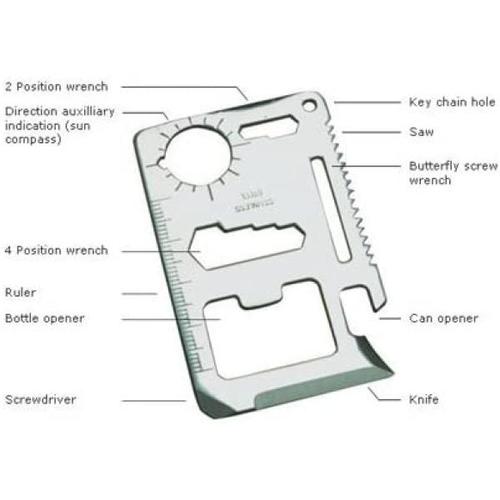 Stainless 11 in 1 Multi Tool Card