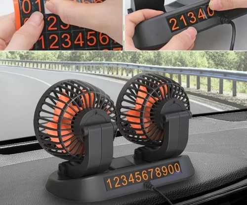 Double Head Vehicle Fan (12V Lighter Power)