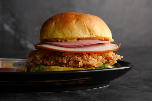 Chicken Supreme - Burger Bun, Zinger chicken, Slice Cheese, slice turkey, Sliced mortadella Lettuce For one serving size (388 g), Calories 745 Calories from Fat 270 (36.2%),