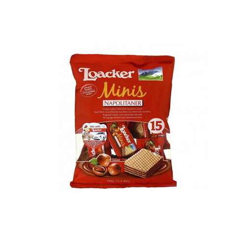 Loacker Mini Hazelnut 7*150 Grams - unit : bag Tensile : 1