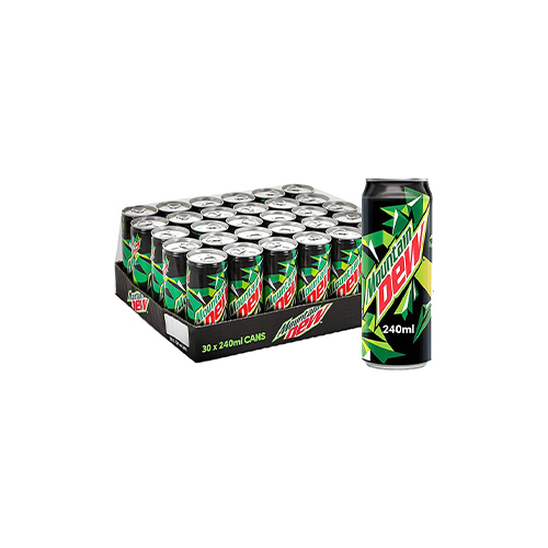 Dew soft drink cans of 250 ml - unit : carton Tensile : 30