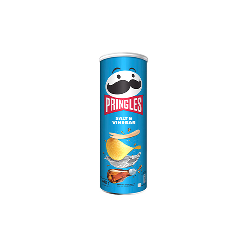 Pringles large salt and vinegar 165g - unit : pic