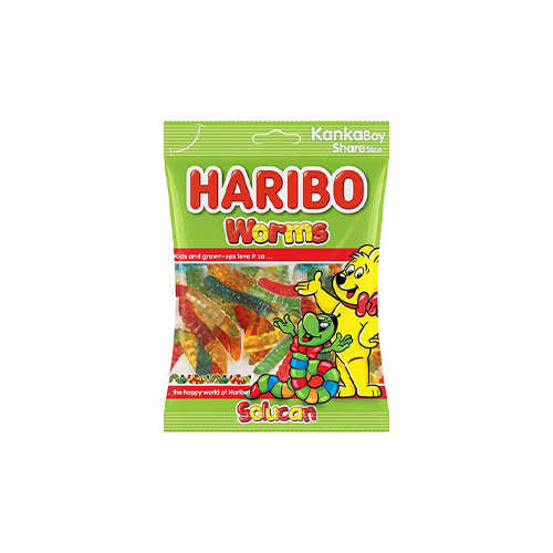 Haribo worm shape 80g - Unit :  pic