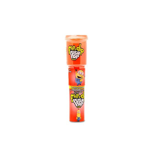 Flip n dip strawberry and currant lollipop 25 g - Unit : pic