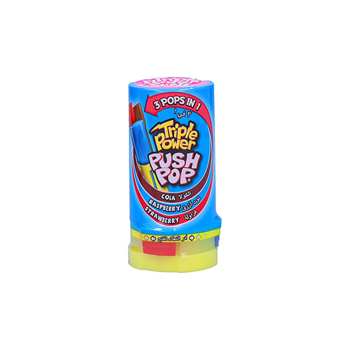 Blue Triple Push Pop Candy 34g - Unit : pic