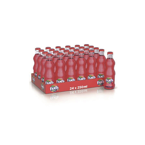 Fanta strawberry glass 250 ml carton - Unit : CARTON Tensile : 24