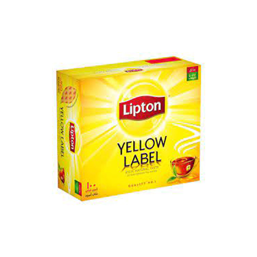 Lipton tea yellow label 100 bags - Unit : bakt Tensile : 100