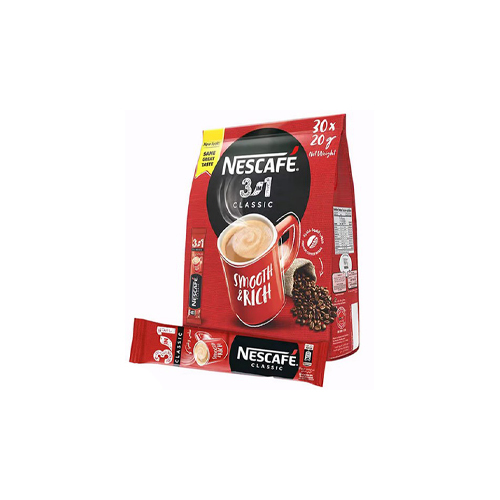 Nescafe 3*1 classic 3*1 sachet 30*20g - Unit : bag Tensile : 30