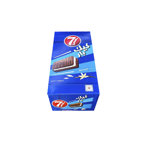 7 days Swiss roll with cocoa filling, 20 gm, 12 pieces - Unit : Cartoon 12pcs