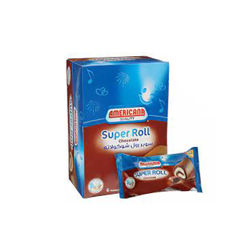 Americana Super Roll Chocolate Packet 6 Pieces