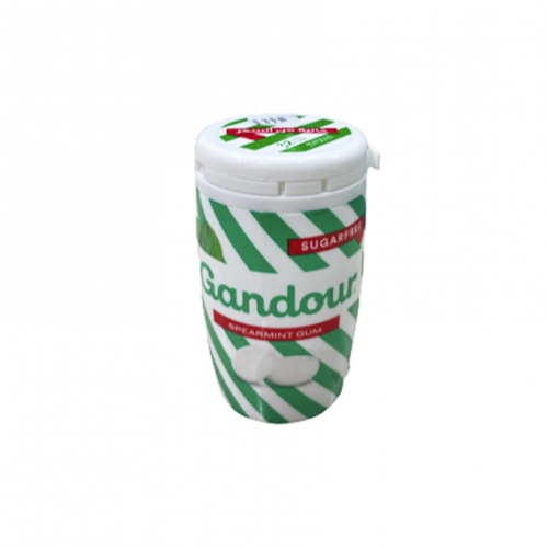 Gandour gum, green mint flavor, jar of 32 pieces