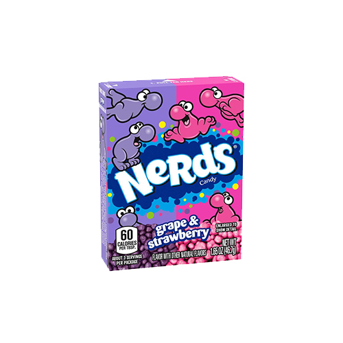 Nerdis candy with grape and strawberry flavor, 46.7g