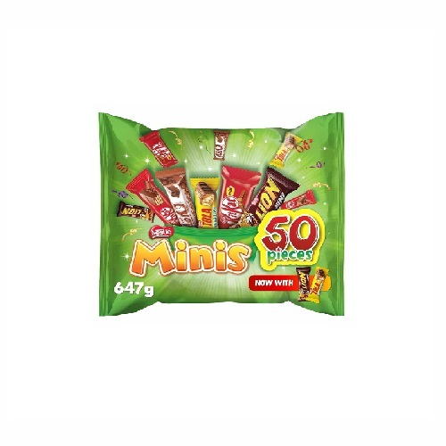 Mixed green minis, bag of 50 pieces