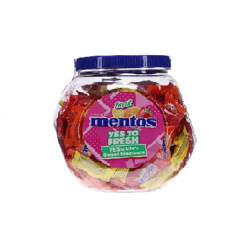 Mentos candy fruit flavor jar 540g