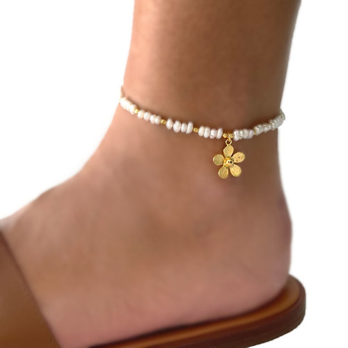 Handmade anklet - Handmade Anklet with gold plated