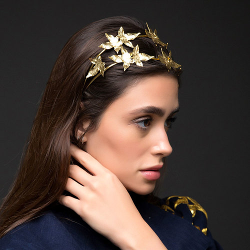 M Collection By Michella - Handmade headband - gold plated headband