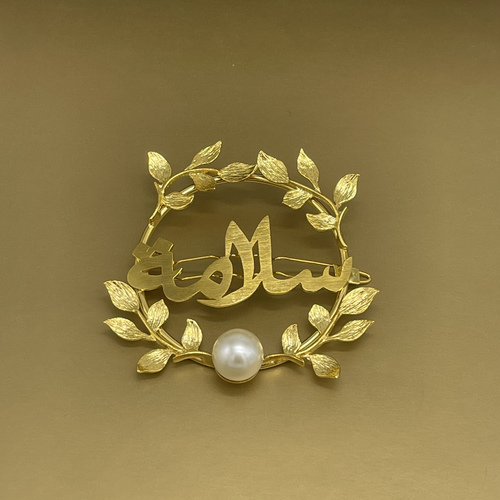 Name hair clip - gold plated