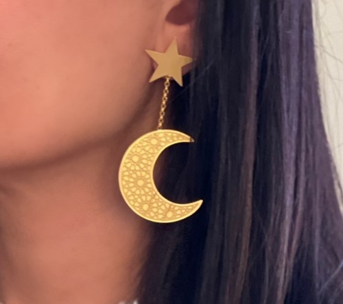 Star and Moon Earrings