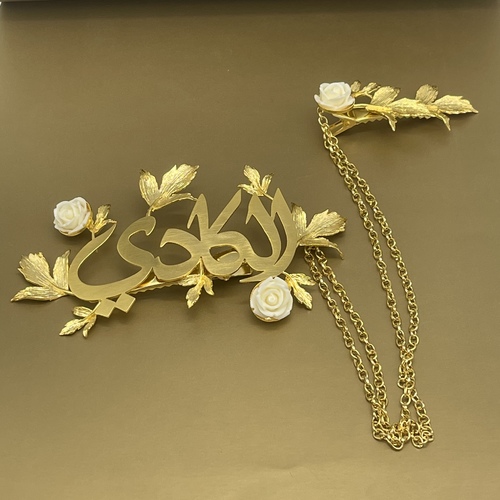 Name hair clip - gold plated