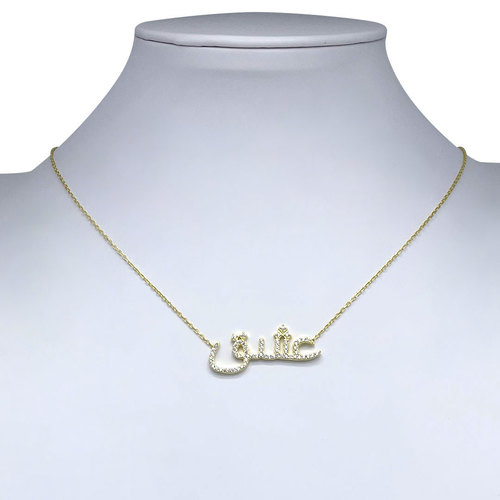 925 Sterling silver necklace - 925 sterling silver gold plated necklace