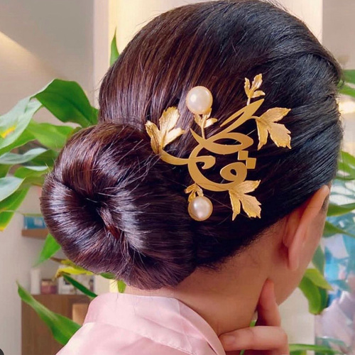 Handmade hair comb - Gold plated