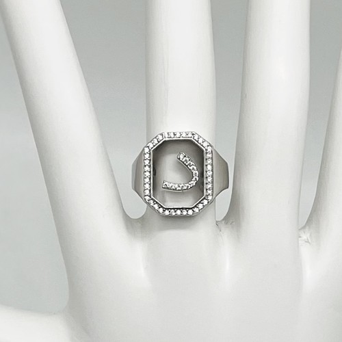 925 Sterling Silver Letter Ring