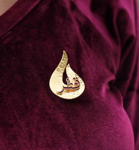 handmade gold plated broche