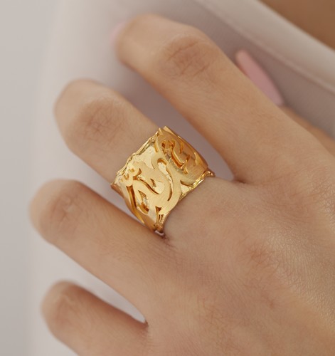 Handmade ring - Handmade ring plated in 24k of gold crafted with care, featuring an elegant design . Lightweight, unique, and perfect for everyday wear or special occasions.