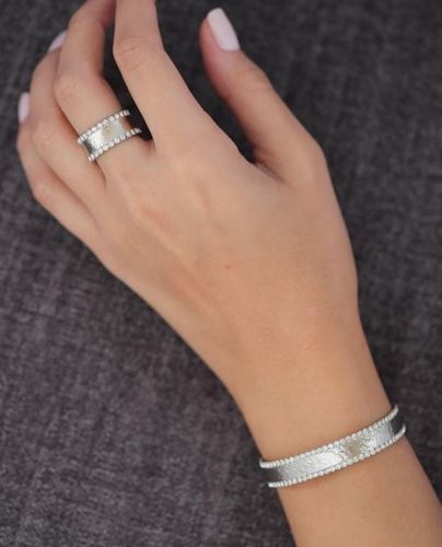 Set of bracelet and ring - Handmade bracelet and ring plated with 24k gold, crafted with care, featuring swarovski stones and an elegant design. Lightweight, unique, and perfect for everyday wear or special occasions.