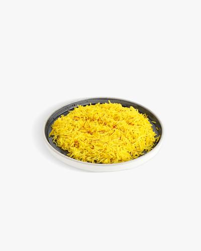 أرز الزعفران (100 جرام) - السعرات الحرارية 170، البروتين 2.7 جرام، الكربوهيدرات 27.6 جرام، الدهون 4.9 جرام.