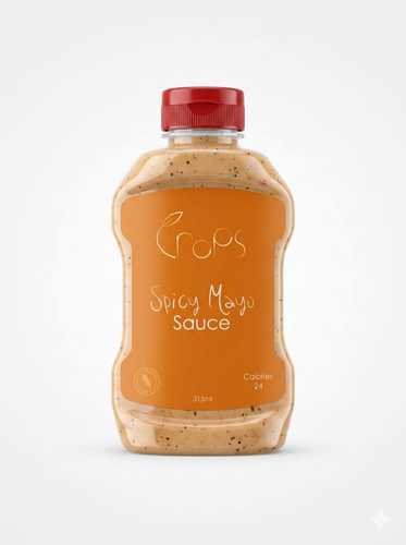 Spicy Mayo Sauce - Serving size 15 ML : Calories 24, Pro 0.07 , Carb 1.5 g, Sugar 0.5 g, Fat 1.9 G Ingredients; Mayonnaise Light , Red Capsicum, Lemon , Salt , Chilli Flakes .