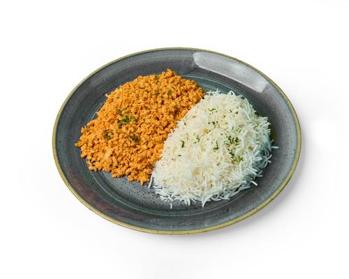 Minced chicken with white rice
