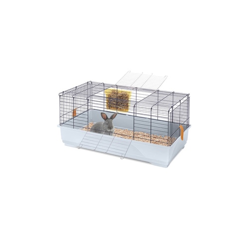 Cage IMAC Easy 100 - Give your rabbit or guinea pig the perfect home that combines comfort, safety, and easy cleaning with the Easy 100 cage by IMAC – Made in Italy.
✅ Product Features:
🧱 Durable Design: Strong and spacious plastic base provides plenty of room for your pet to move and relax.
🔐 Safe Doors: Equipped with large doors featuring side and top locks for easy access.
🧽 Easy to Clean: Side clips allow you to detach the metal mesh for quick and convenient cleaning.
🌿 External Hay Feeder: Includes an external hay rack for neat and organized feeding.
📏 Ideal Size for small to medium rabbits and guinea pigs:
100 x 54.5 x 45 cm