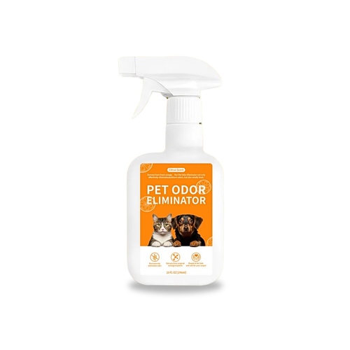 Pet Odor Eliminator Spray - Pet Odor Eliminator Spray – Fresh Citrus Scent 🍊
Say goodbye to unwanted smells with Pet Odor Eliminator, specially formulated for dogs, cats, and rabbits 🐰. Safe for furniture, floors, carpets, and even pet essentials like litter boxes, food/water bowls, and bedding.
Features:
Permanently removes odors
Safe for pets and people – made with non-toxic, plant-based ingredients, even if licked
Suitable for: carpets, upholstery, hardwood, tile, artificial grass, litter boxes, garbage cans, diaper pails, laundry, bowls, and feeding areas (rinse after cleaning)
Refreshing citrus scent leaves the space smelling clean and fresh
Volume: 296 ml (10 fl oz)
Dimensions: 18 cm × 9 cm